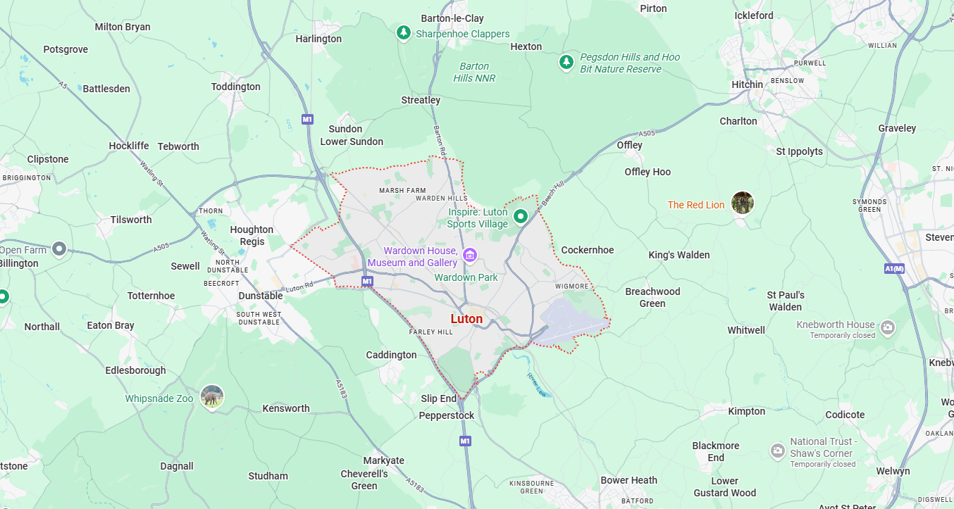 Luton map Luton google map