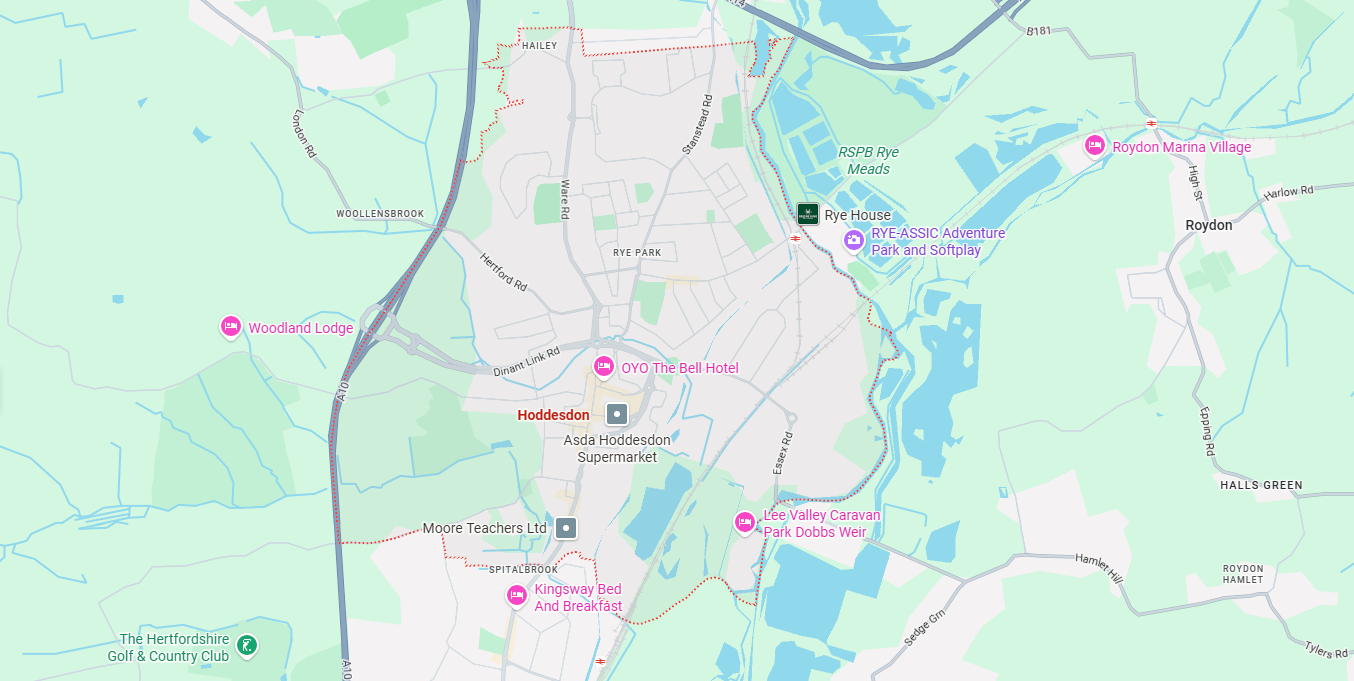 Hoddesdon Map Hoddesdon google map
